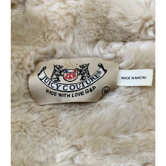 Juicy Couture Gray Faux Fur Lined CoatJacket Size Medium - Picture 3 of 5